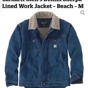 Brand new Carhartt Denim and Sherpa lined men’s jacket